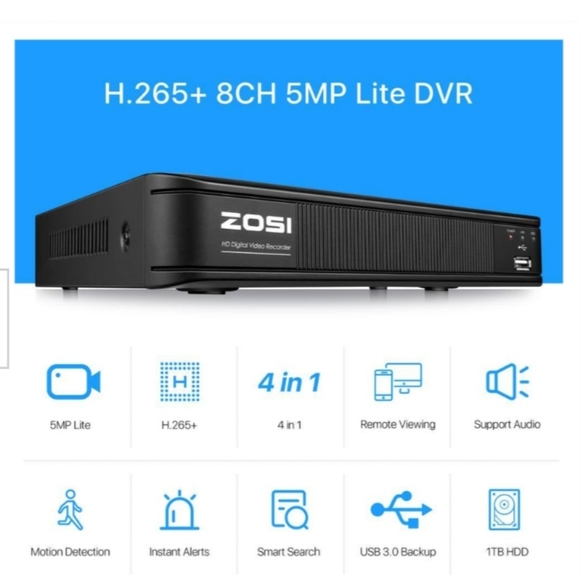 Zosi Wired Security Camera System w/ remote Indoor/Outdoor - Picture 5 of 11